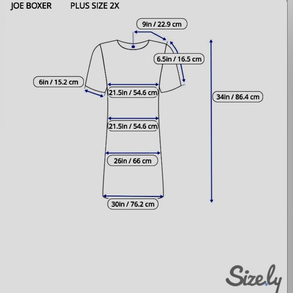 Joe Boxer A-Line Dress 2X Floral Print Lavender Keyhole Neck V-Neck Short Sleeve - Picture 9 of 9